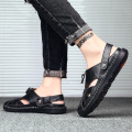 2021 Fashion New Summer Men's Shoes Work shoes Wear-Resistant Outdoor Non-Slip Breathable Leather Beach Shoes Men's Sandals